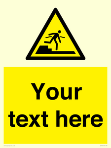 Custom warning Submerged step or steps